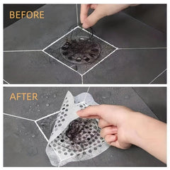 10pcs Disposable Shower Drain Hair Catcher Mesh Stickers