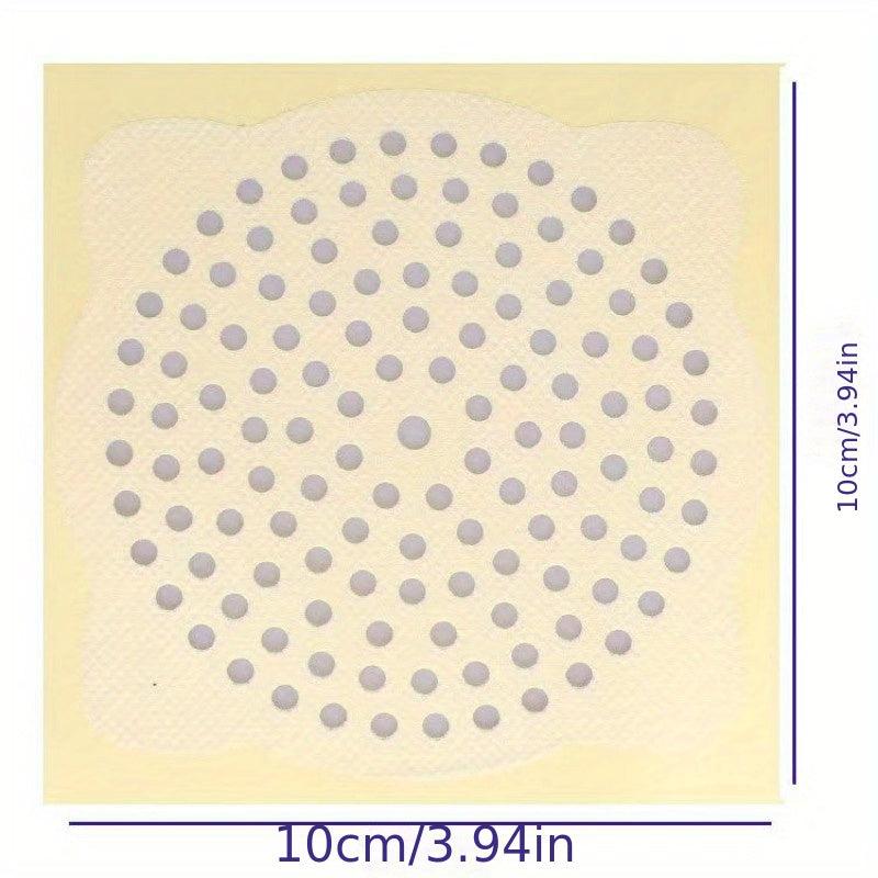 10pcs Disposable Shower Drain Hair Catcher Mesh Stickers