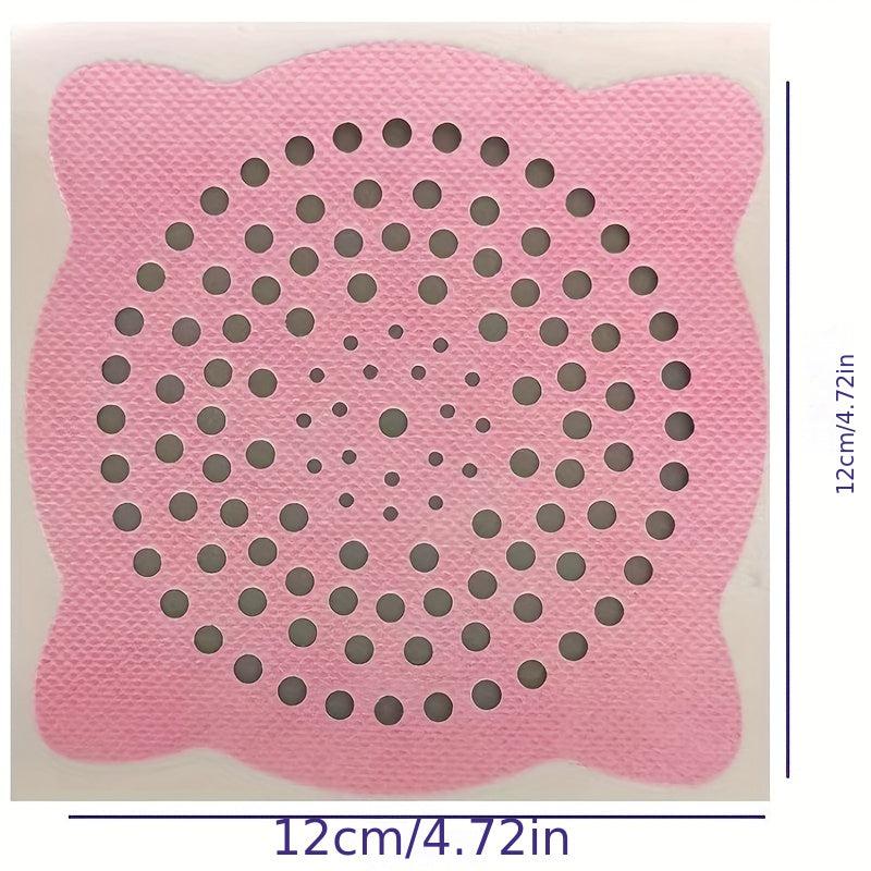 10pcs Disposable Shower Drain Hair Catcher Mesh Stickers