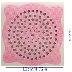 10pcs Disposable Shower Drain Hair Catcher Mesh Stickers