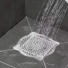 10pcs Disposable Shower Drain Hair Catcher Mesh Stickers