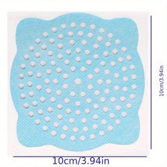 10pcs Disposable Shower Drain Hair Catcher Mesh Stickers