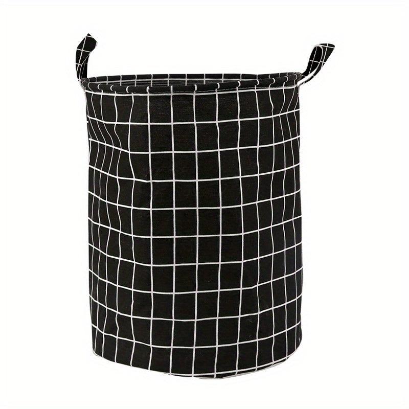 Foldable Cotton Linen Laundry Basket Waterproof Storage