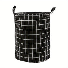 Foldable Cotton Linen Laundry Basket Waterproof Storage