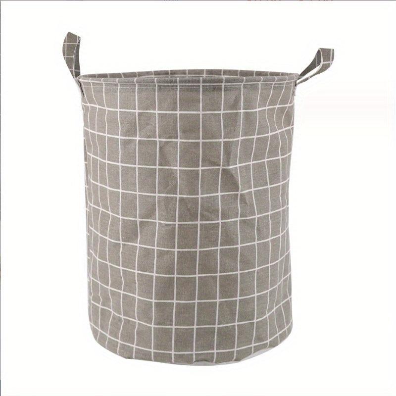 Foldable Cotton Linen Laundry Basket Waterproof Storage