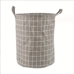 Foldable Cotton Linen Laundry Basket Waterproof Storage
