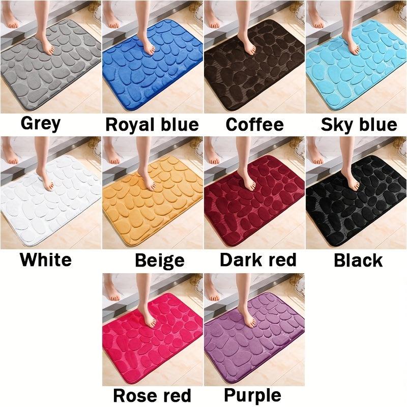 Memory Foam Bath Rug Soft Non Slip Absorbent Bath Mat Machine Washable