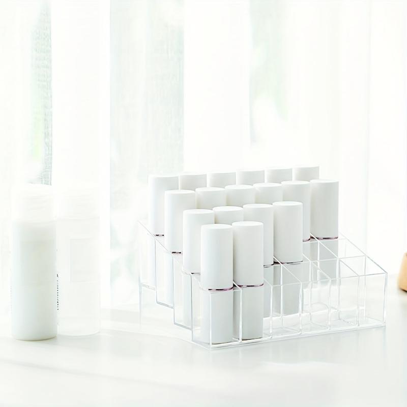24 Grids Lipstick Holder Clear Acrylic Makeup Organizer