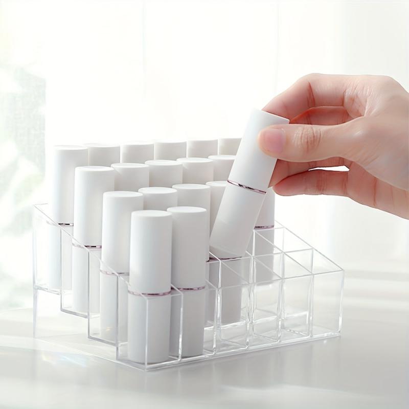 24 Grids Lipstick Holder Clear Acrylic Makeup Organizer