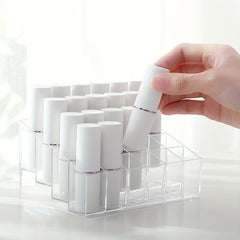 24 Grids Lipstick Holder Clear Acrylic Makeup Organizer