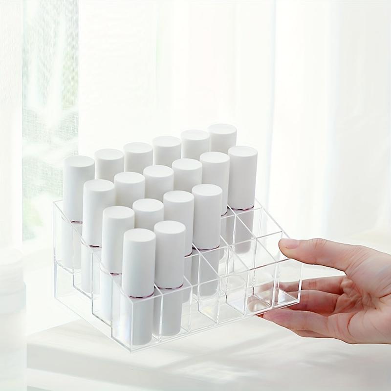 24 Grids Lipstick Holder Clear Acrylic Makeup Organizer