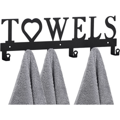 Stainless Steel Towel Holder Wall Mount Towel Hanger Hooks