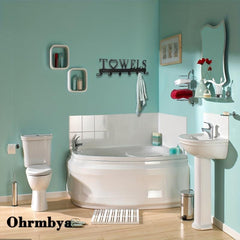 Stainless Steel Towel Holder Wall Mount Towel Hanger Hooks