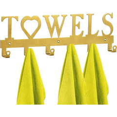 Stainless Steel Towel Holder Wall Mount Towel Hanger Hooks