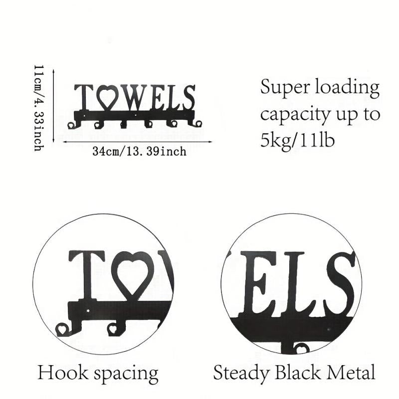 Stainless Steel Towel Holder Wall Mount Towel Hanger Hooks