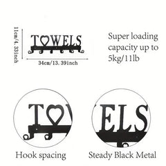 Stainless Steel Towel Holder Wall Mount Towel Hanger Hooks