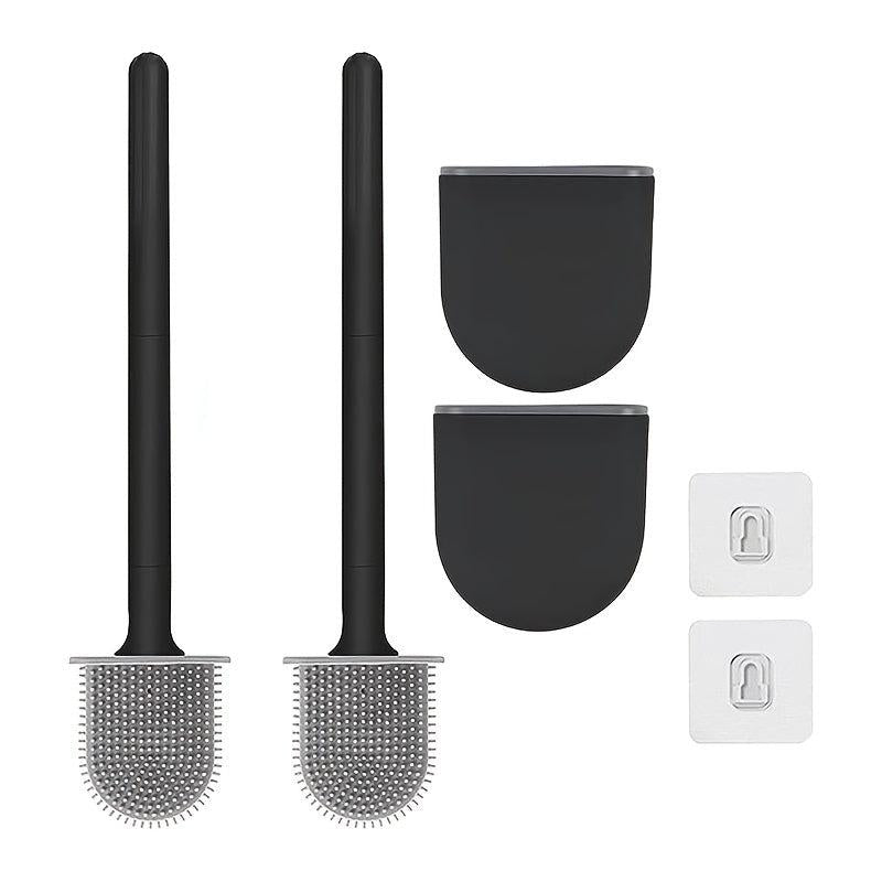 Wall Mounted Toilet Brush 360 Cleaning Without Dead Angle