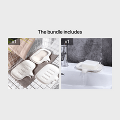 3pcs Soap Holder Self Draining Soap Dish Bathroom Accessories