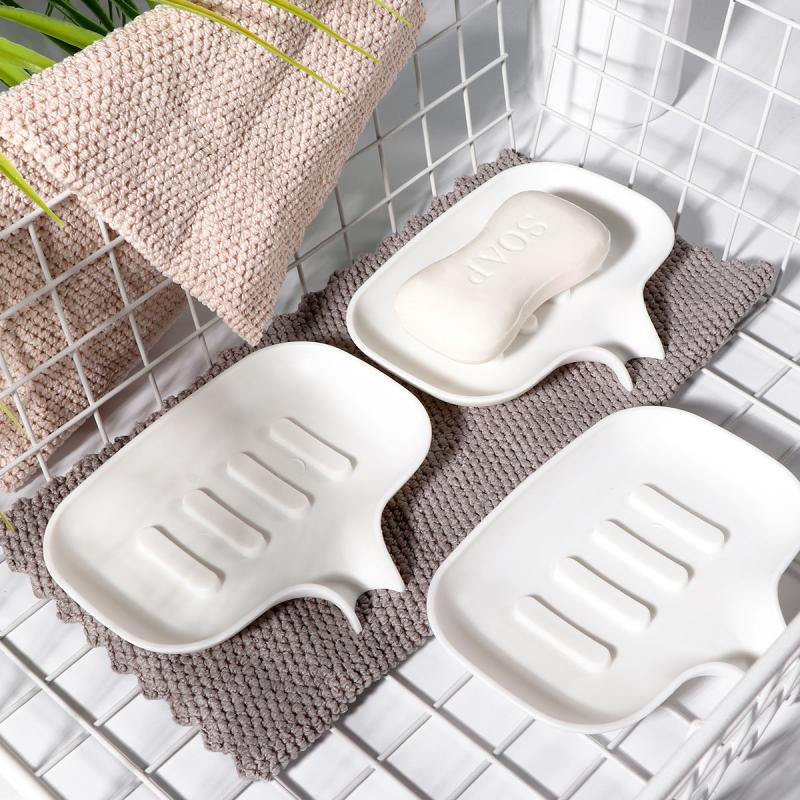 3pcs Soap Holder Self Draining Soap Dish Bathroom Accessories