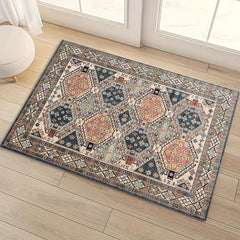 Boho Pattern Floor Mat Soft Non Slip Bath Rug Vintage Bohemian Washable Area Rug