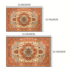 Boho Pattern Floor Mat Soft Non Slip Bath Rug Vintage Bohemian Washable Area Rug