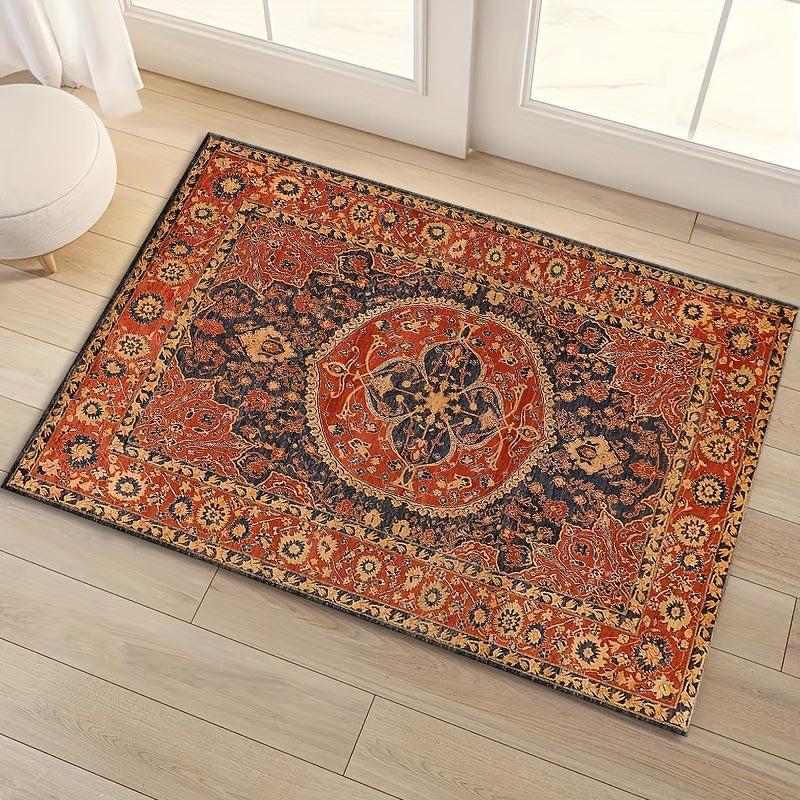 Boho Pattern Floor Mat Soft Non Slip Bath Rug Vintage Bohemian Washable Area Rug