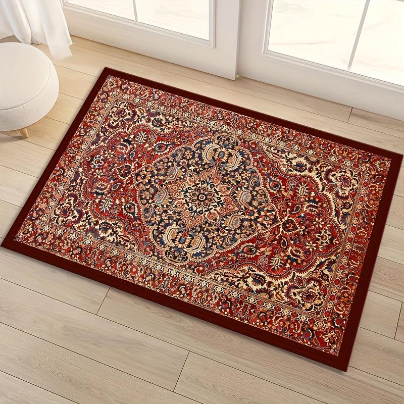 Boho Pattern Floor Mat Soft Non Slip Bath Rug Vintage Bohemian Washable Area Rug
