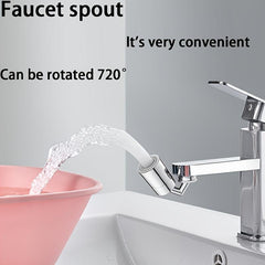 2pcs Rotatable Faucet Extender Spout Splash Guard 987 OZ Silvery