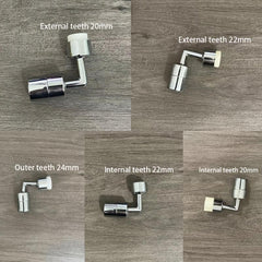2pcs Rotatable Faucet Extender Spout Splash Guard 987 OZ Silvery