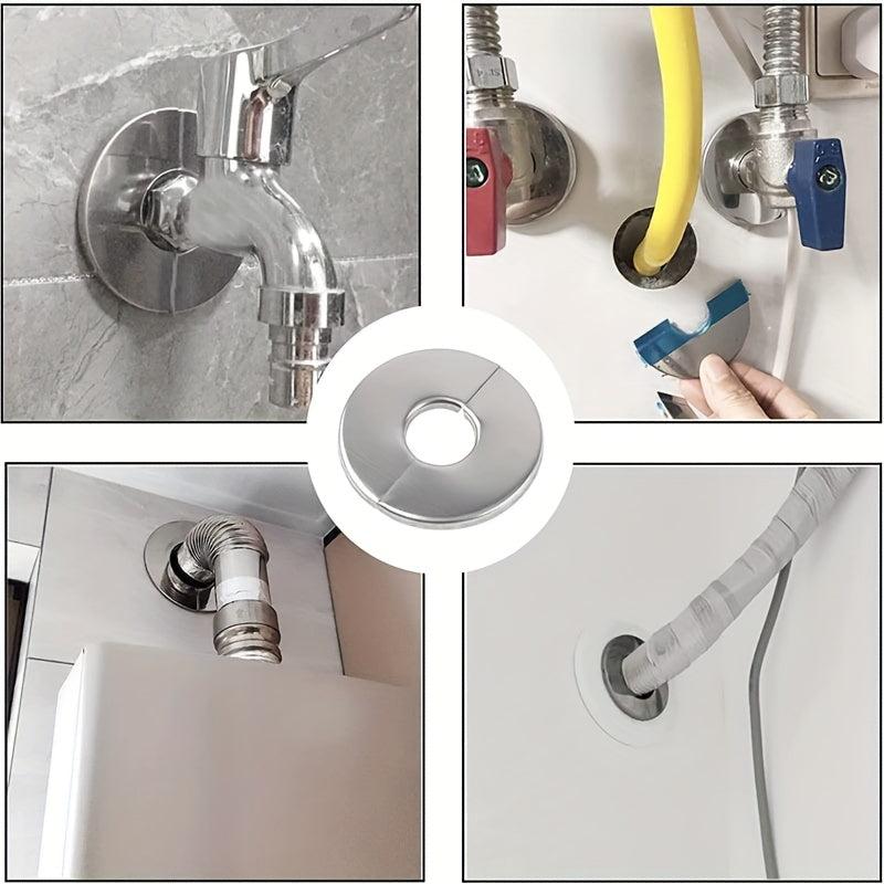 4pcs Round Escutcheon Plate 304 Stainless Steel 22mm Wall Pipe Covers