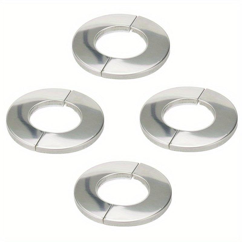 4pcs Round Escutcheon Plate 304 Stainless Steel 22mm Wall Pipe Covers