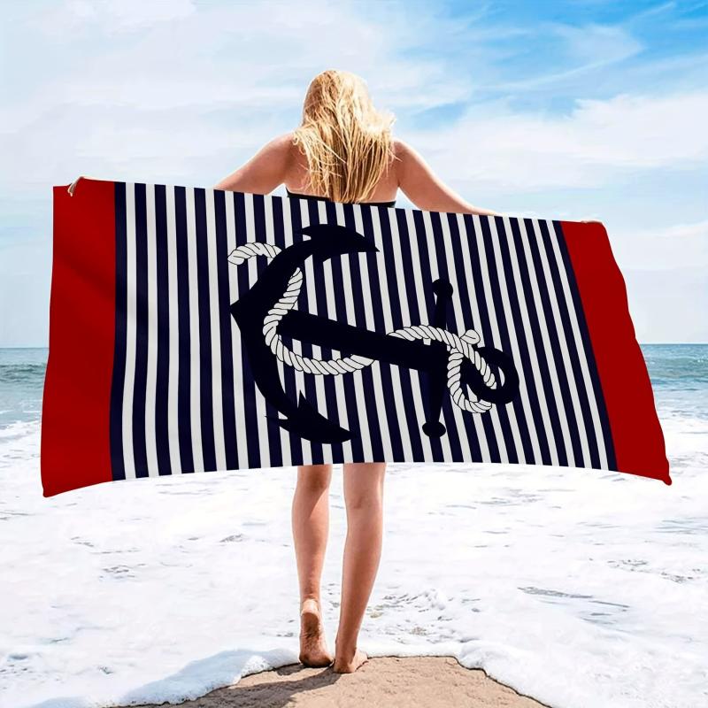 Striped Microfiber Beach Towel 59ft x 29 5ft Lightweight and Absorbent