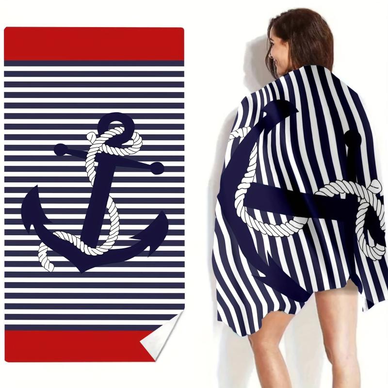 Striped Microfiber Beach Towel 59ft x 29 5ft Lightweight and Absorbent