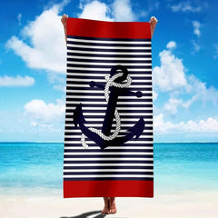Striped Microfiber Beach Towel 59ft x 29 5ft Lightweight and Absorbent