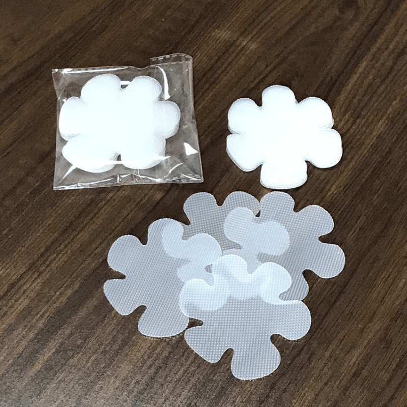 10pcs Transparent Flower Anti slip Shower Tread Sticker