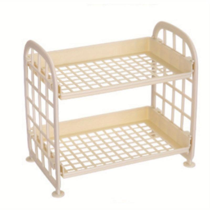 Double Layer Hollow Shelf Desktop Storage Rack Makeup Organizer