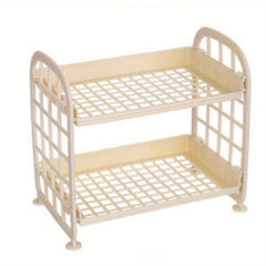Double Layer Hollow Shelf Desktop Storage Rack Makeup Organizer