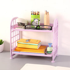 Double Layer Hollow Shelf Desktop Storage Rack Makeup Organizer
