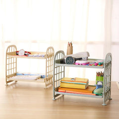 Double Layer Hollow Shelf Desktop Storage Rack Makeup Organizer