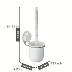 Wall Mount Toilet Brush with Holder Set