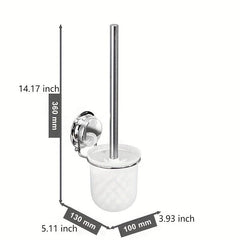 Wall Mount Toilet Brush with Holder Set