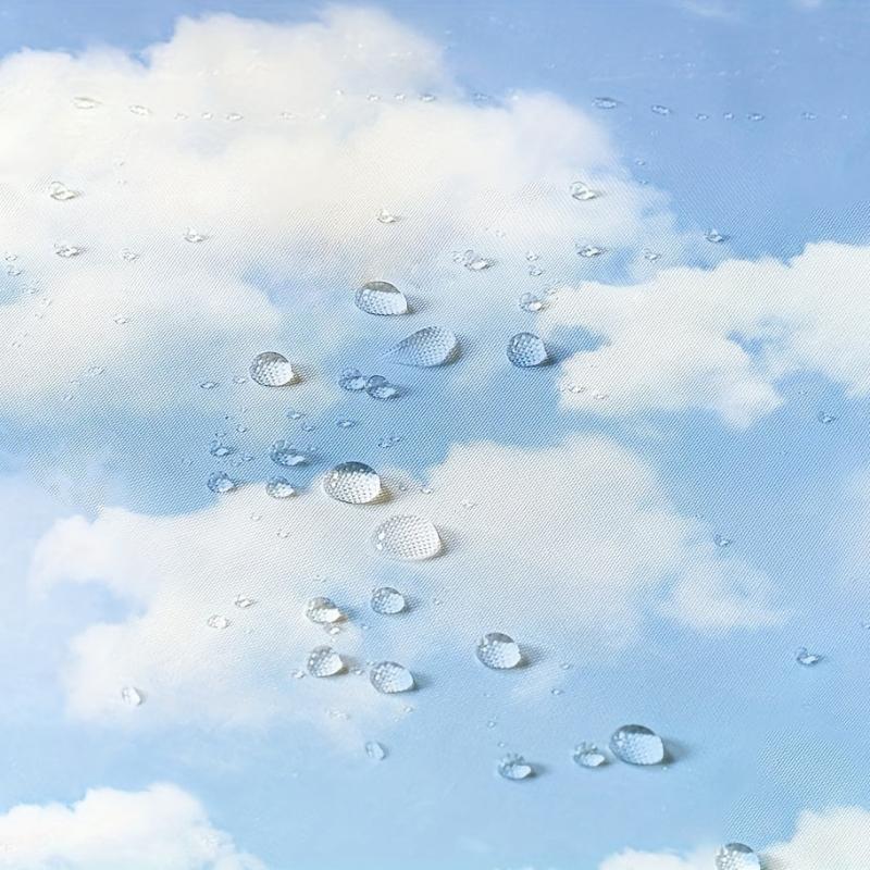 Cloud Shower Curtain 72x Fabric Waterproof 12 Hooks