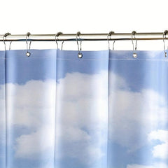 Cloud Shower Curtain 72x Fabric Waterproof 12 Hooks