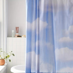 Cloud Shower Curtain 72x Fabric Waterproof 12 Hooks