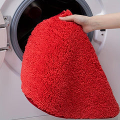 Heart Shaped Bath Mat - Soft Absorbent Non Slip Bathroom Rug