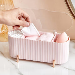 Dustproof Cosmetic Cotton Storage Box Beauty Egg Shelf