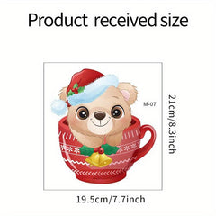 1pc Merry Christmas Toilet Stickers Bathroom Wall Switch Decorative Remova