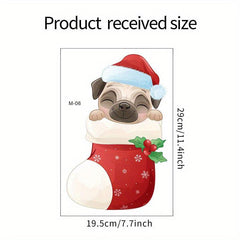 1pc Merry Christmas Toilet Stickers Bathroom Wall Switch Decorative Remova