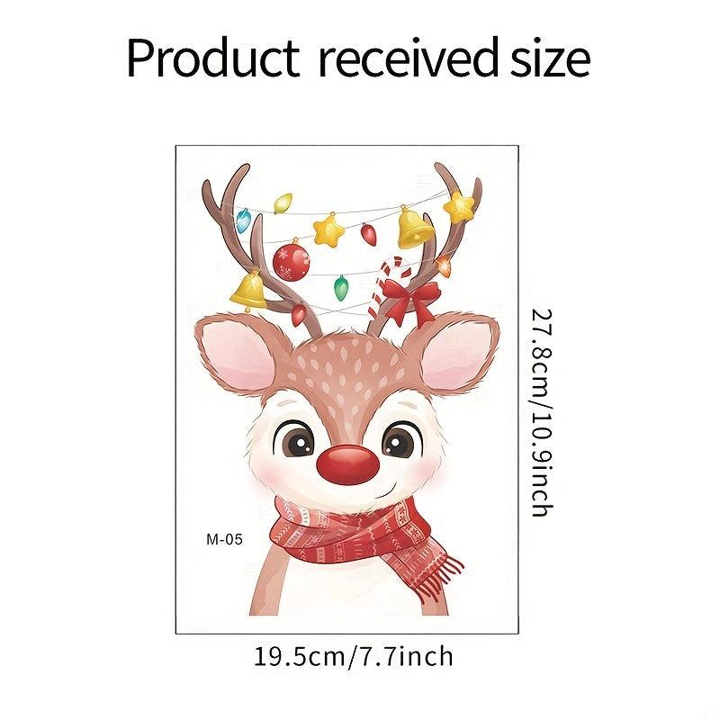 1pc Merry Christmas Toilet Stickers Bathroom Wall Switch Decorative Remova