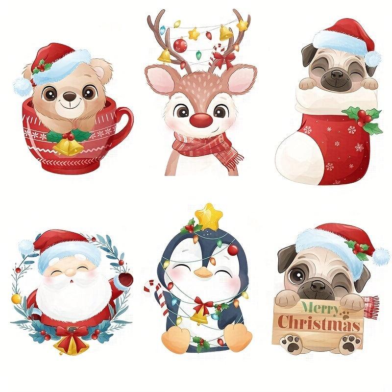 1pc Merry Christmas Toilet Stickers Bathroom Wall Switch Decorative Remova